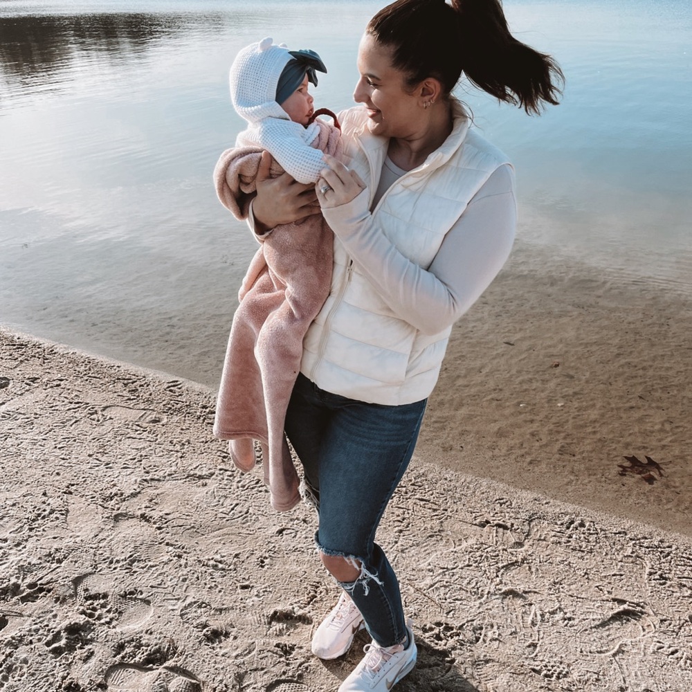 Beige puffer vest